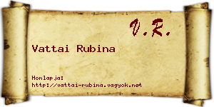 Vattai Rubina névjegykártya